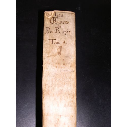 Les Oeuvres Du Père Rapin - Tome 1er - Les Comparaisons Des Grands Hommes De L'antiquité Qui Ont Le Plus Excellé Dans Les Belles Lettres