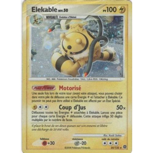 Carte Pokémon "Elekable Niv.50" Pv100 Holo 25/132