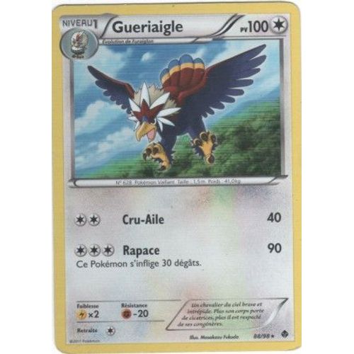 Carte Pokémon "Gueriaigle" Pv100 Holo 88/98