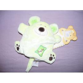 Doudou plat Koala rose blanc édition limitée MOTS D'ENFANTS