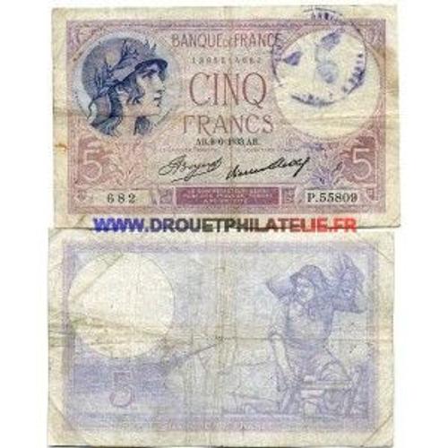 Billet De 5 Francs - Billet France Pk N° 83
