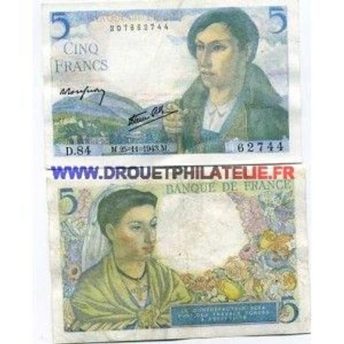 Billet De 5 Francs - Billet France Pk N° 98