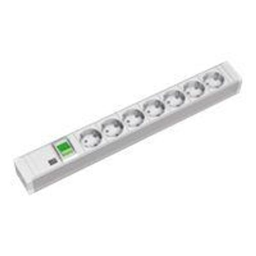 Bachmann - Coupe-circuit (rack-montable) - CA 230 V - connecteurs de sortie : 7 - 1U - 19" - 2 m - gris clair