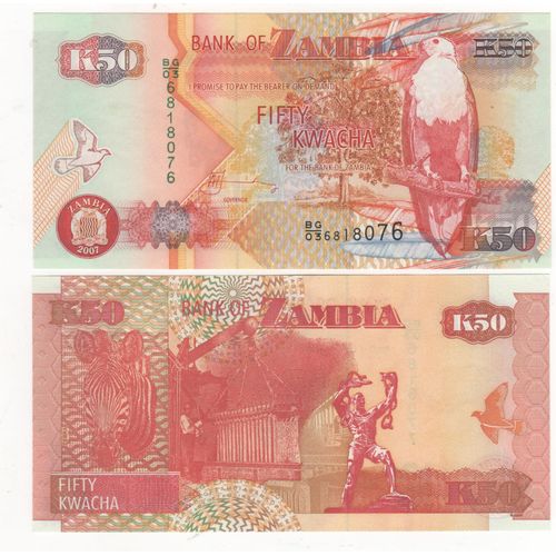 Zambie 50 Kwacha 2007 Neuf Unc