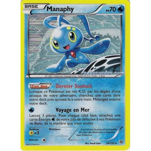 Manaphy  - 34/135 Pokemon Tempete Plasma
