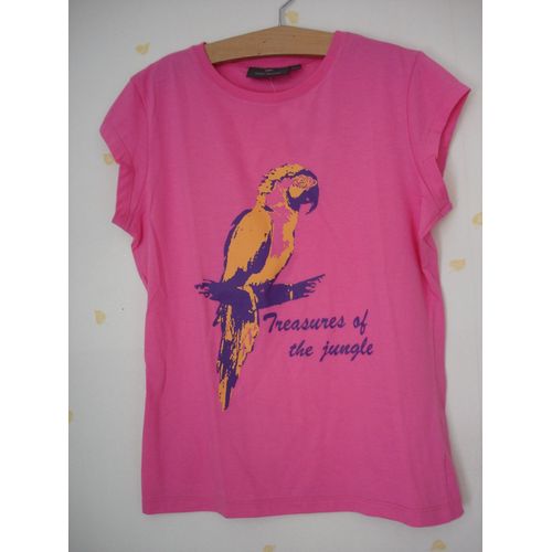 T-Shirt Kiabi Rose Avec Motif - Taille M - Neuf