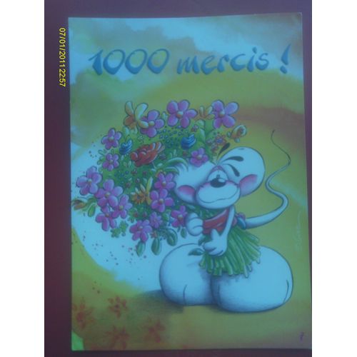 Diddl  N° 7 Carte Postale 1000 Mercis!
