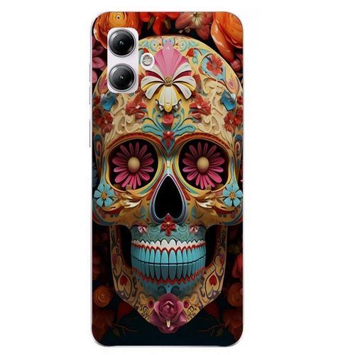 Coque Pour Moto G84 5g Mort Mexicaine 1 Et Fleur