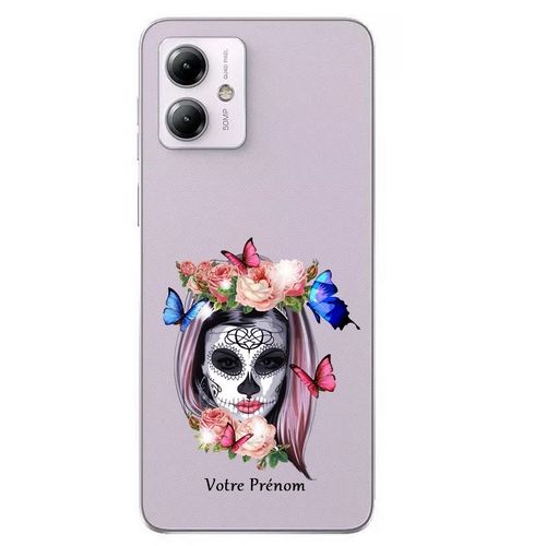 Coque Pour Moto G84 5g Mort Calavera Fleur Mexicaine