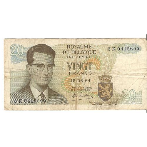 Billet De 20 Francs Belges