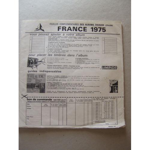 Jeu Complementaire . France  1975 Thiaude