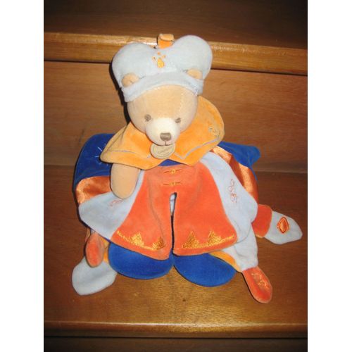 Doudou Ours Arlequin Robe Prince Doudou Et Compagnie 30 Cm