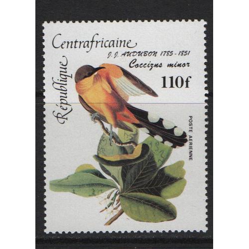 République Centrafricaine, Timbre-Poste Aérienne Y & T N° 317, 1985 - Bicentenaire De La Naissance De Jean-Jacques Audubon, Coulicou Manioc