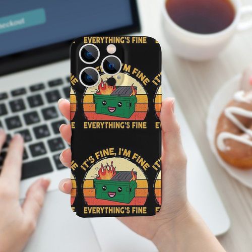 Iphone Samsung Coque C'est Bien Je Vais Bien Tout Va Bien Lil Benne À Ordures Compatibilité Pour Étui 18 17 16 15 14 13 12 Plus Pro Max Galaxy S25 S24 S23 S22 Ultra Note 20