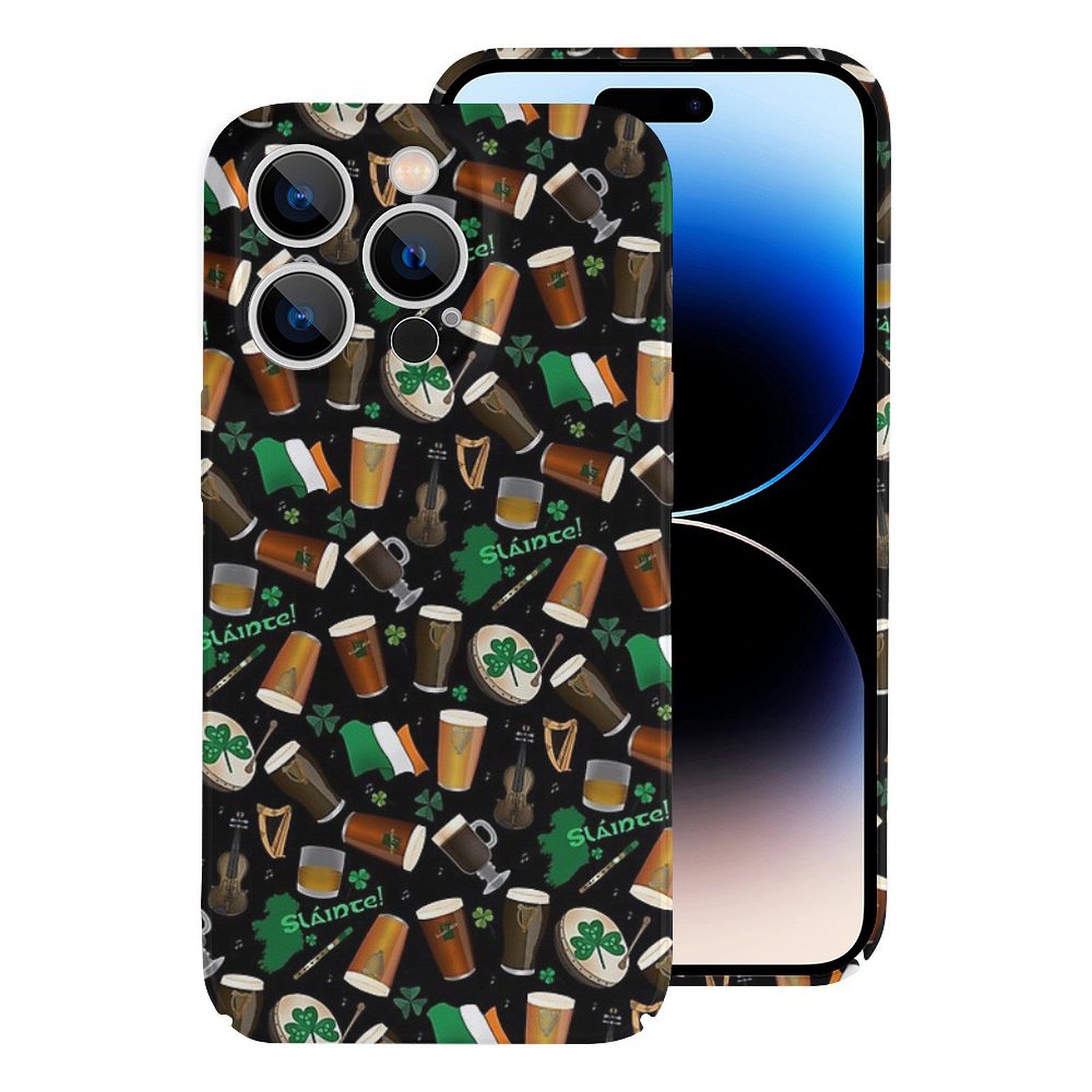 Iphone Samsung Coque Pub Irlandais Compatibilité Pour Étui 18 17 16 15 14 13 12 Plus Pro Max Galaxy S25 S24 S23 S22 Ultra Note 20