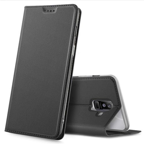 Etui Pour Samsung Galaxy A6+ (2018), Coque Pochette Portefeuille Pour Housse Galaxy A6 Plus Avec Magnetique Fonction Wallet - Noir