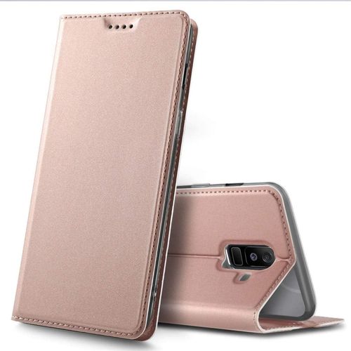 Etui Pour Samsung Galaxy A6+ (2018), Coque Pochette Portefeuille Pour Housse Galaxy A6 Plus Avec Magnetique Fonction Wallet - Rose