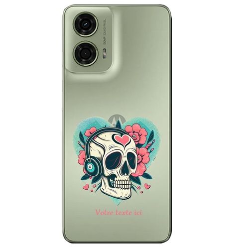 Coque Pour Moto G73 5g Mort Calavera Coeur Music