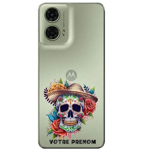 Coque Pour Moto G73 5g Mort Calavera Chapeau Mexicaine