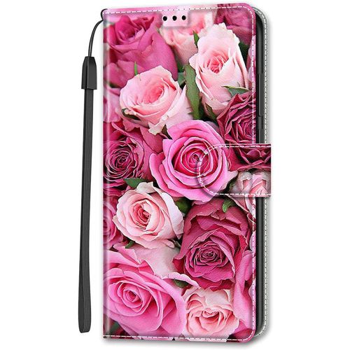 Cuir Coque Pour Xiaomi Redmi Note 9t Antichoc Avec Support Clapet Design Silicone Animal Motif Dr?Le Etui Bumper Kickstand Case Cover Housse Fille Femme Homme Portefeuille - Fleur