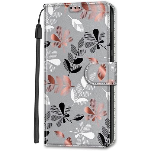 Cuir Coque Pour Xiaomi Redmi Note 9t Antichoc Avec Support Clapet Design Silicone Animal Motif Dr?Le Etui Bumper Kickstand Case Cover Housse Fille Femme Homme Portefeuille - Gris