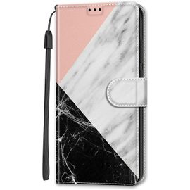 Cuir Coque Pour Xiaomi Redmi Note 8 Antichoc Avec Support Clapet Design Silicone Animal Motif Dr?Le Etui Bumper Kickstand Case Cover Housse Fille Femme Homme Portefeuille - Marbre Rose