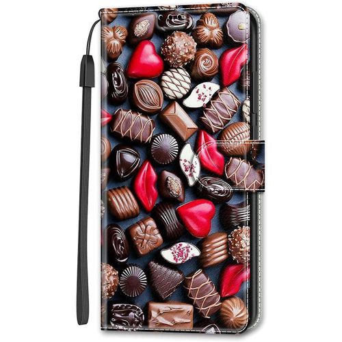 Cuir Coque Pour Xiaomi Redmi 7a Antichoc Avec Support Clapet Design Silicone Animal Motif Dr?Le Etui Bumper Kickstand Case Cover Housse Fille Femme Homme Portefeuille - Chocolat