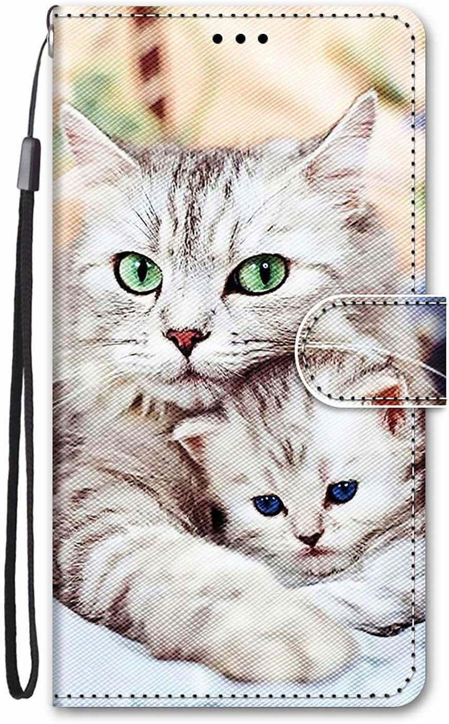 Coque Pour Honor 90 Lite 5g Cuir Antichoc Avec Support Clapet Design Silicone Motif Dr?Le Etui Bumper Kickstand Case Cover Housse Fille Femme Homme Portefeuille - Chat