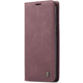 Coque Compatible Avec Xiaomi Redmi Note 9s/Note 9 Pro,Coque Rabat Cuir Avec Magnetique,Housse Protection Portefeuille Etui Cartes Stand Fonction (Rouge)