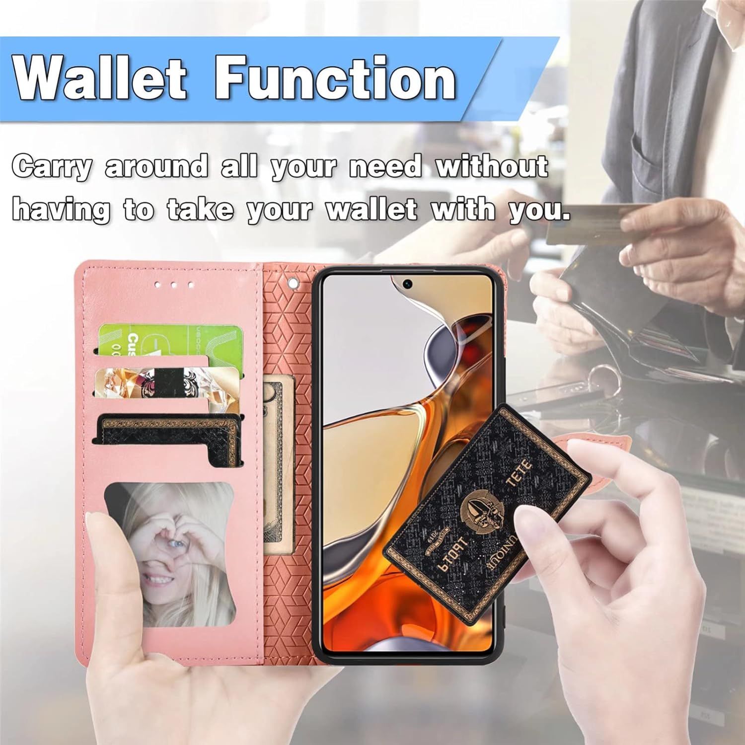 Coque Pour Zte Axon 30s, Housse En Cuir Pu Premium Portefeui... - 2