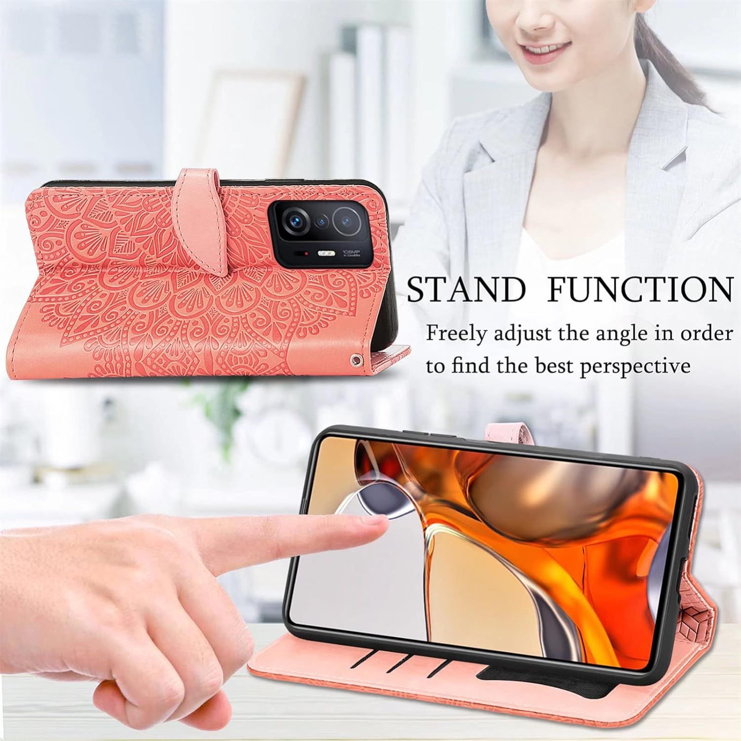 Coque Pour Zte Axon 30s, Housse En Cuir Pu Premium Portefeui... - 4