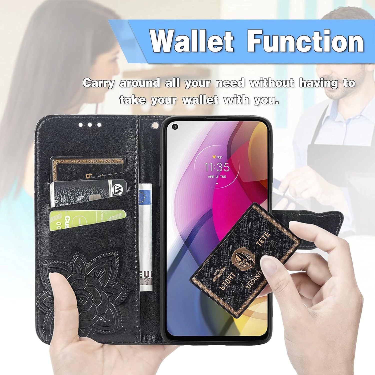 Coque Pour Google Pixel 7a, Housse En Cuir Pu Premium Portef... - 6