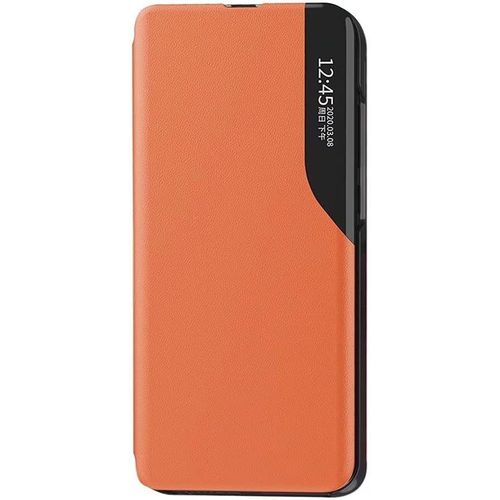 Coque Pour Honor X6 / Honor X8 5g / Honor 70 Lite, Elegant Translucide View Standing Flip Etanche Ultra Mince Antichoc Anti-Rayures Coque Etui Housse - Orange