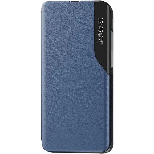 Coque Pour Honor X6 / Honor X8 5g / Honor 70 Lite, Elegant Translucide View Standing Flip Etanche Ultra Mince Antichoc Anti-Rayures Coque Etui Housse - Bleu