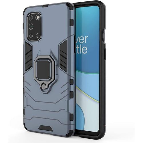 Coque Pour Oneplus 8t, Housse Tpu/Pc Armor Etui Avec Holder Support, Hybrid Silicone Case Antichoc Bumper Cover, Bleu