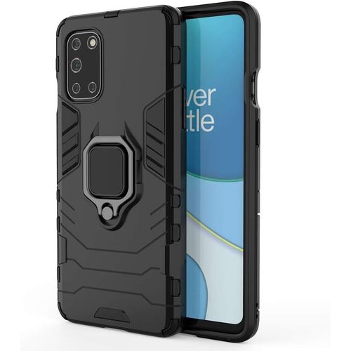Coque Pour Oneplus 8t, Housse Tpu/Pc Armor Etui Avec Holder Support, Hybrid Silicone Case Antichoc Bumper Cover, Noir