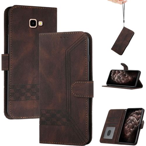 Coque Pour Samsung Galaxy A5(2017),Portefeuille Etui Housse En Cuir Protection Avec Porte Cartes,Fentes Pour Cartes,Fonction De Support,Fermeture Magnetique-Marron