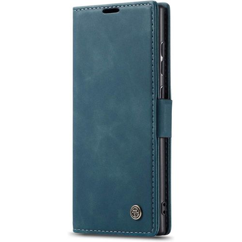 Coque Compatible Avec Samsung Galaxy Note10 Lite/M60s/A81,Coque Rabat Cuir Avec Magnetique,Housse Protection Portefeuille Etui Cartes Stand Fonction (Bleu)