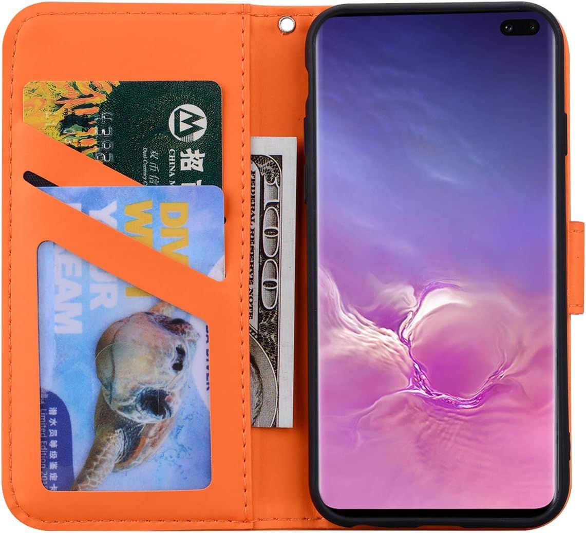 Coque Samsung Galaxy S10 Plus,Housse En Cuir 3d Grenouille D... - 4
