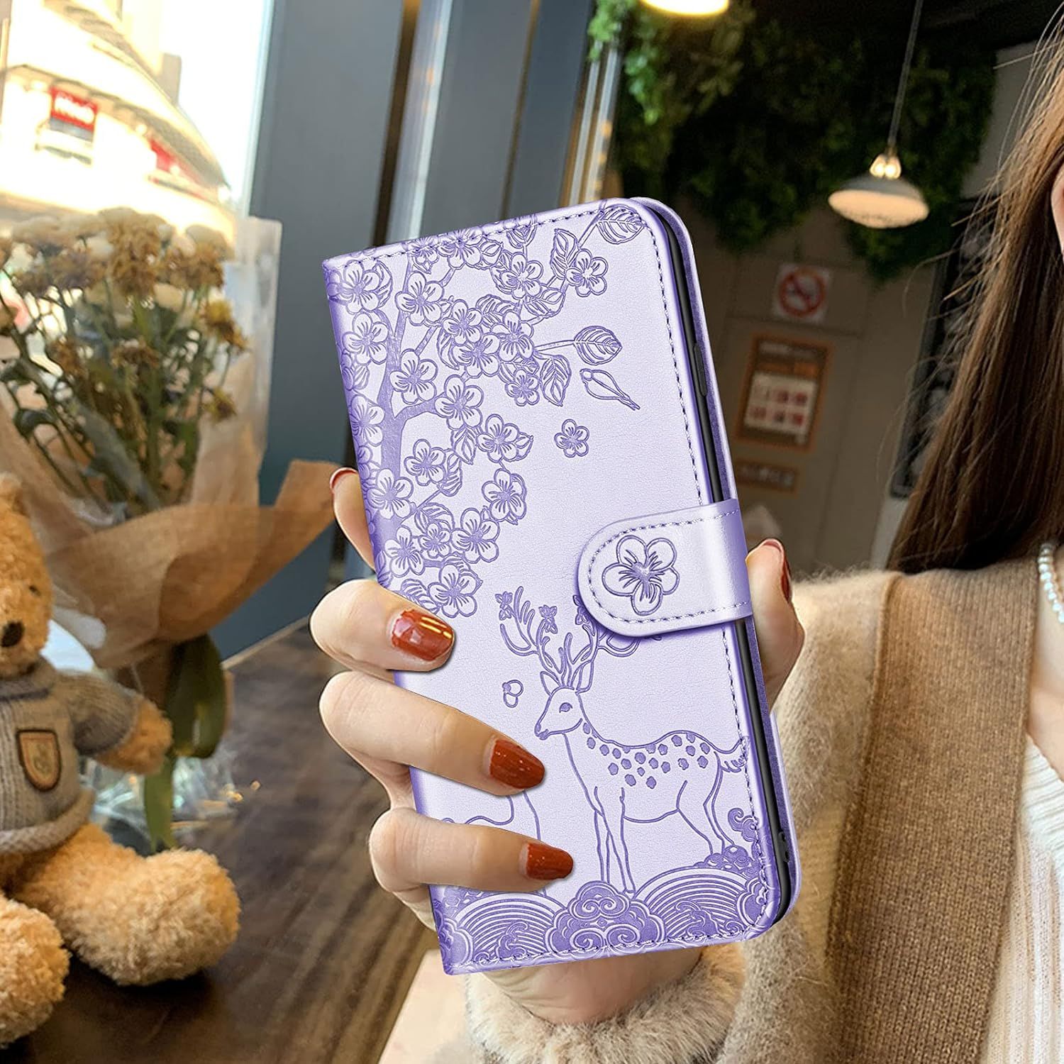Coque Pour Iphone 12 Mini, Fleur Cerf Sika Animaux Motif Etu... - 6