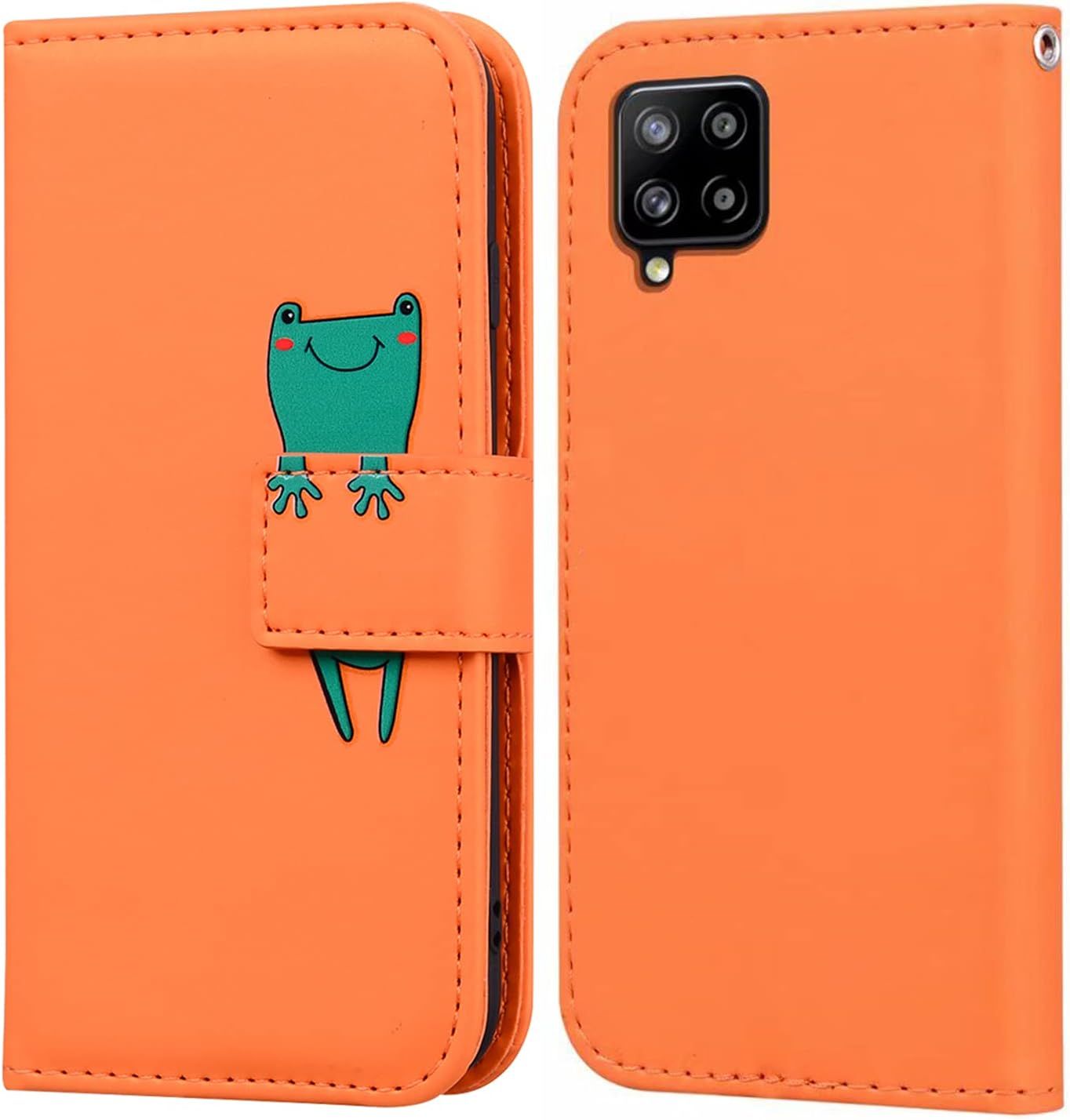 Coque Samsung Galaxy A12 5g,Housse En Cuir 3d Grenouille Des...