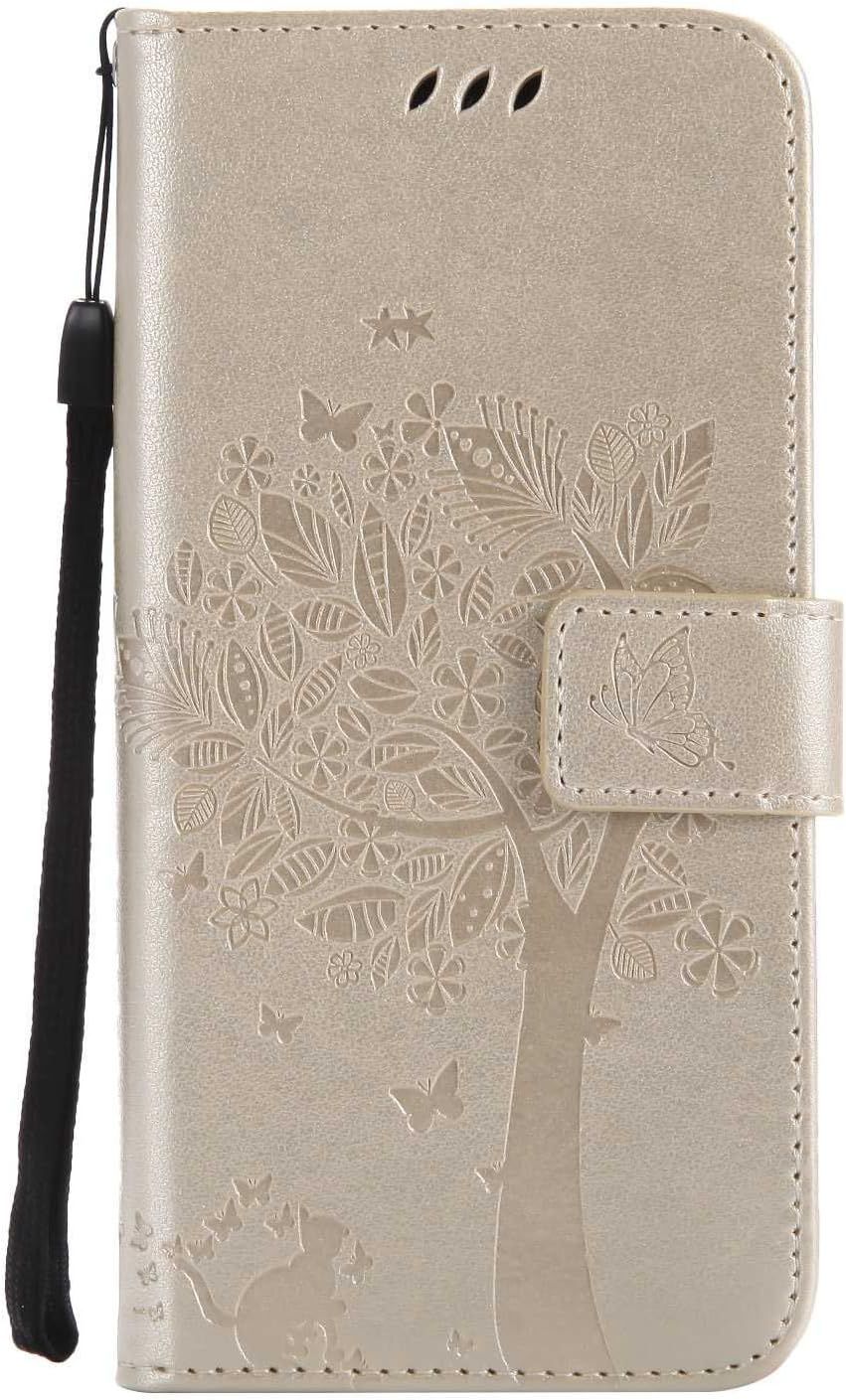 Coque Pour Galaxy A8 2018, Etui En Cuir Pu Portefeuille, Ant... - 2
