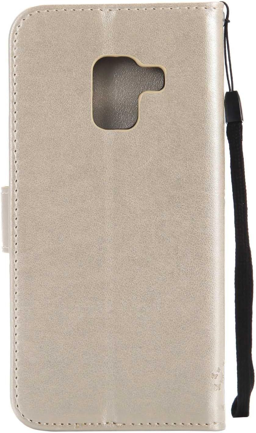 Coque Pour Galaxy A8 2018, Etui En Cuir Pu Portefeuille, Ant... - 3