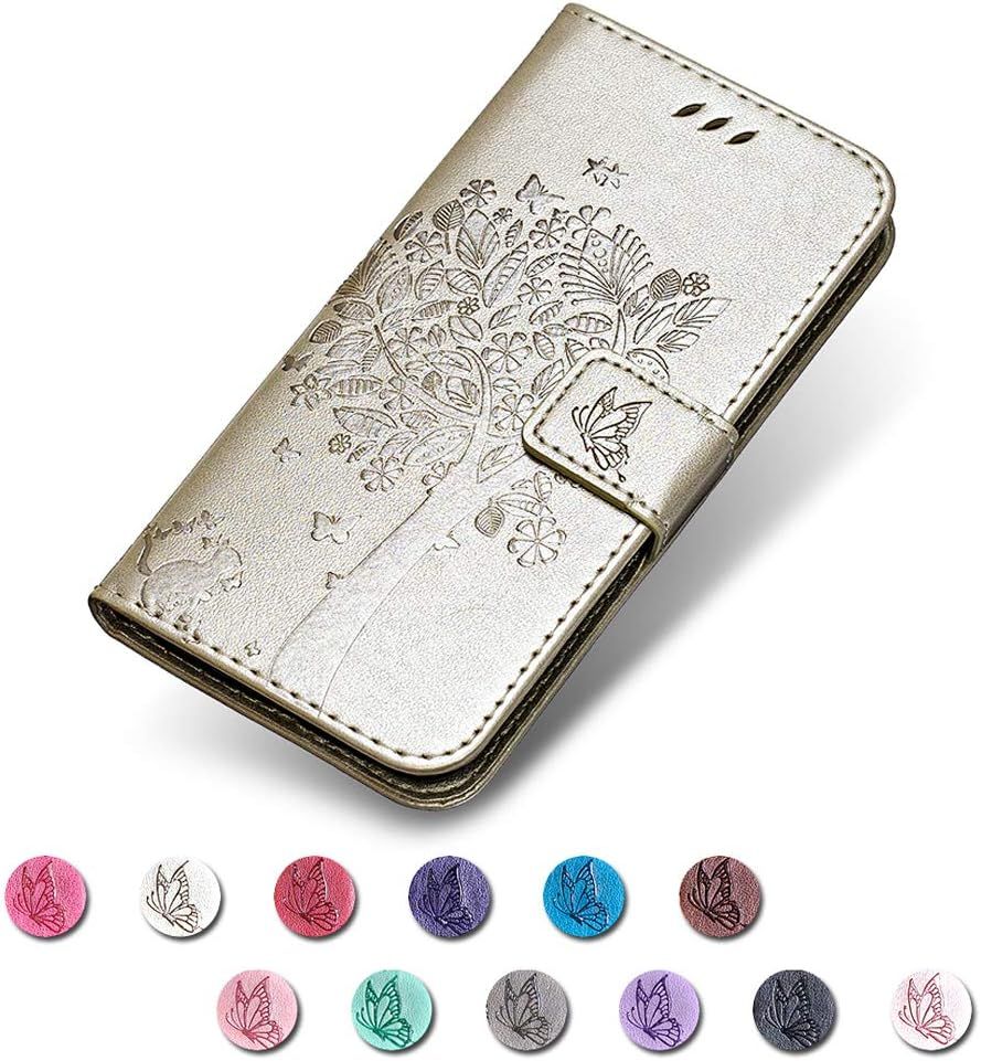 Coque Pour Galaxy A8 2018, Etui En Cuir Pu Portefeuille, Ant... - 7