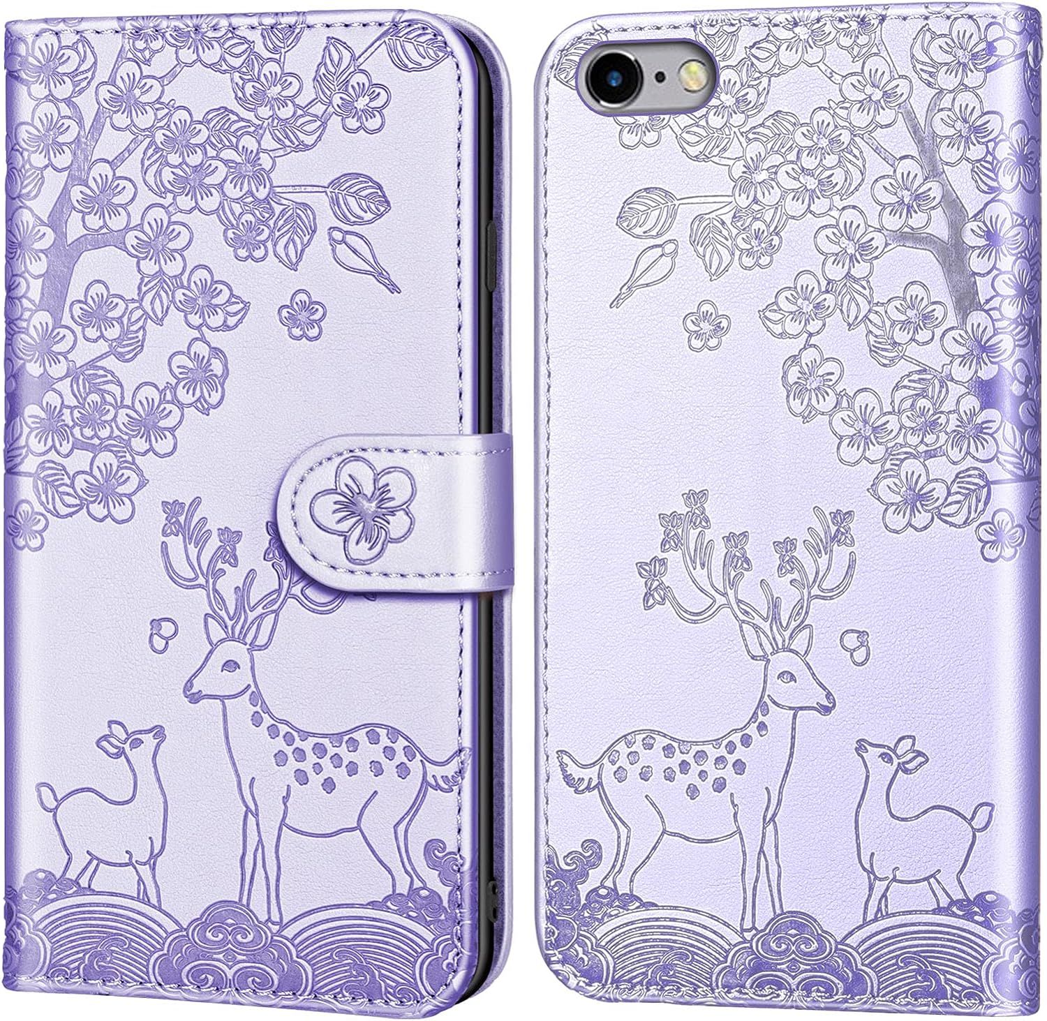 Coque Pour Iphone 6/Iphone 6s, Fleur Cerf Sika Animaux Motif... - 2