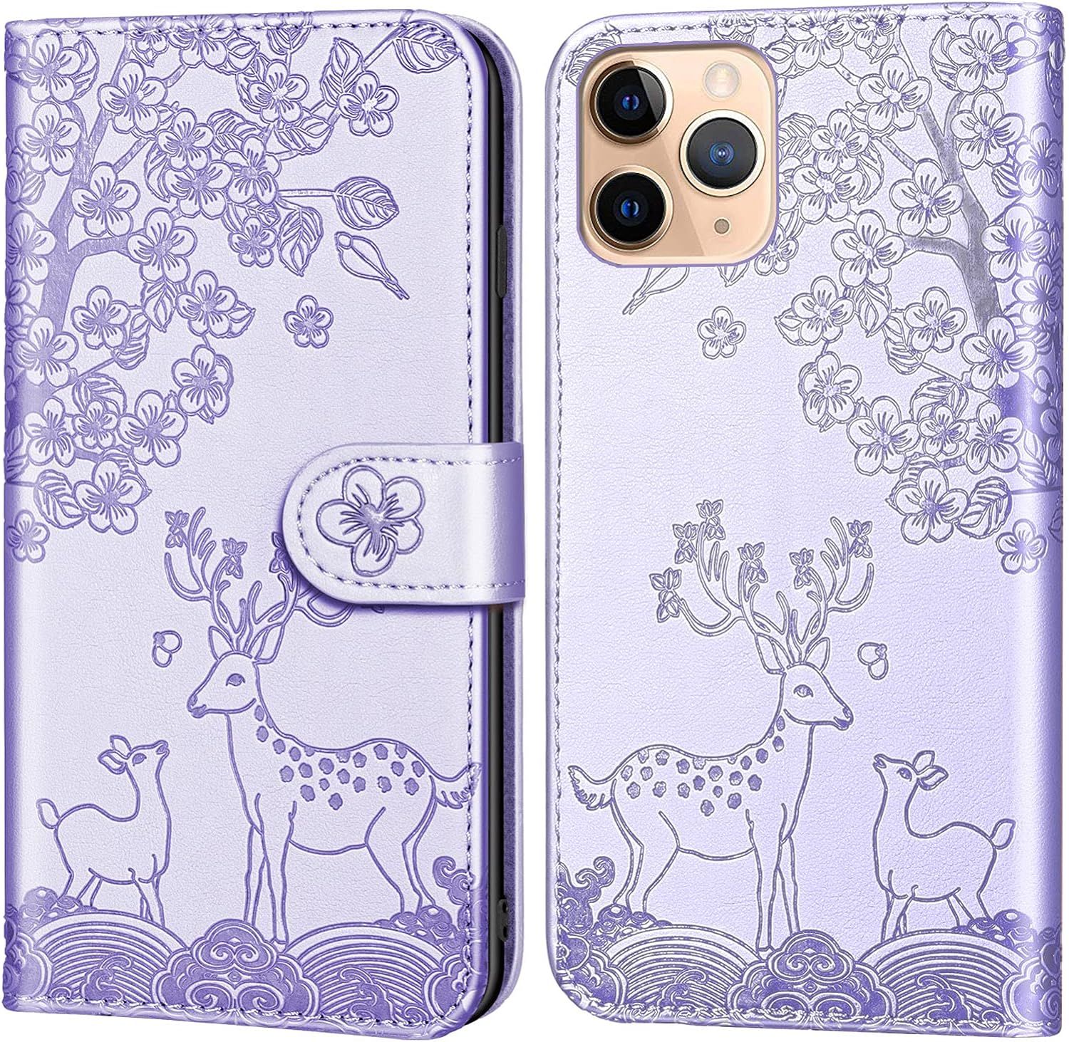 Coque Pour Iphone 11 Pro Max, Fleur Cerf Sika Animaux Motif ... - 2