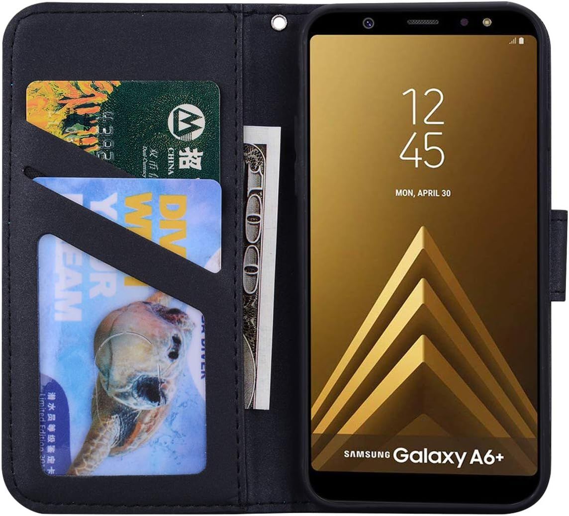 Coque Samsung Galaxy A6 Plus 2018,Housse En Cuir 3d Panda De... - 4