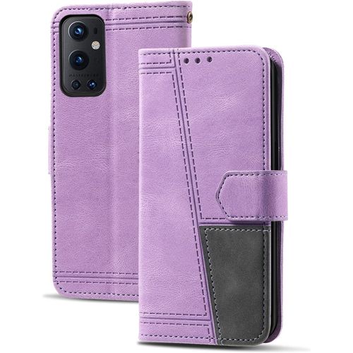 Coque Compatible Avec Oneplus 9 Pro, Portefeuille Housse En Cuir Pu Pour Oneplus 9 Pro, Magnetique Antichoc Flip Coque, Violet