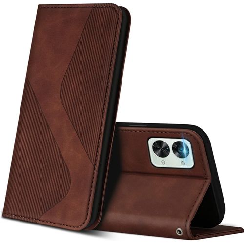 Coque Pour Oneplus Nord 2t 5g, Premium Etui Housse En Cuir De Protection Avec [Emplacements Cartes] [Magnetique], Clapet Folio Portefeuille Pour Oneplus Nord 2t 5g (Marron)