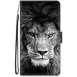 Coque Pour Honor 90 Lite 5g Cuir Antichoc Avec Support Clapet Design Silicone Motif Dr?Le Etui Bumper Kickstand Case Cover Housse Fille Femme Homme Portefeuille - Lion